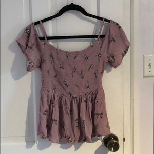 Floral off the shoulder women’s shirt size medium